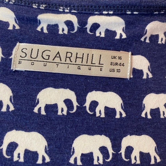 Sugarhill Brighton Marian Elephant Print Wrap Dress - Picture 5 of 7